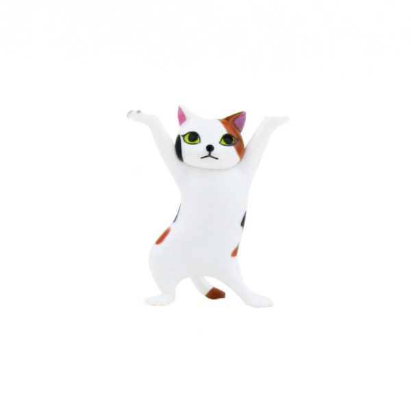 Soporte - Gato Japonés (Blanco/Motas)