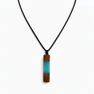 Collar Resina Madera Orbit