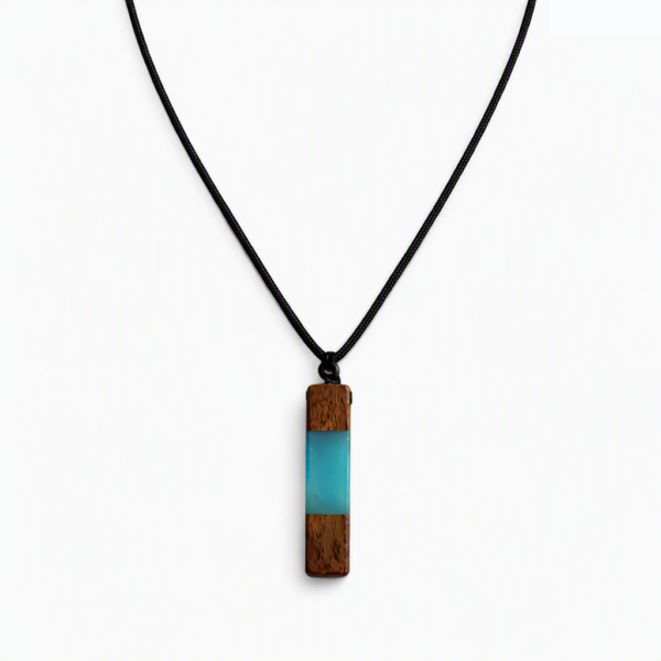Collar Resina Madera Orbit